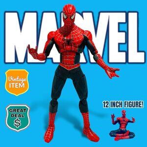 Vintage 2004 ToyBiz Marvel Spider-Man 2 Movie 12” Action Figure Poseable Y2K